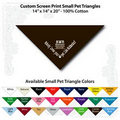 14"x14"x20" Cocoa Brown Custom Printed Imported 100% Cotton Pet Bandanna